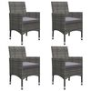 vidaXL 7 Piece Garden Dining Set Grey