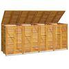 vidaXL Quadruple Garbage Bin Shed 280x89x117 cm Solid Wood Acacia