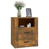 vidaXL Bedside Cabinet Smoked Oak 50x36x60 cm Engineered Wood