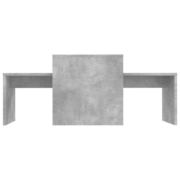 vidaXL Coffee Table Set Concrete Grey 100x48x40 cm Engineered Wood