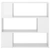 vidaXL Book Cabinet Room Divider High Gloss White 100x24x94 cm