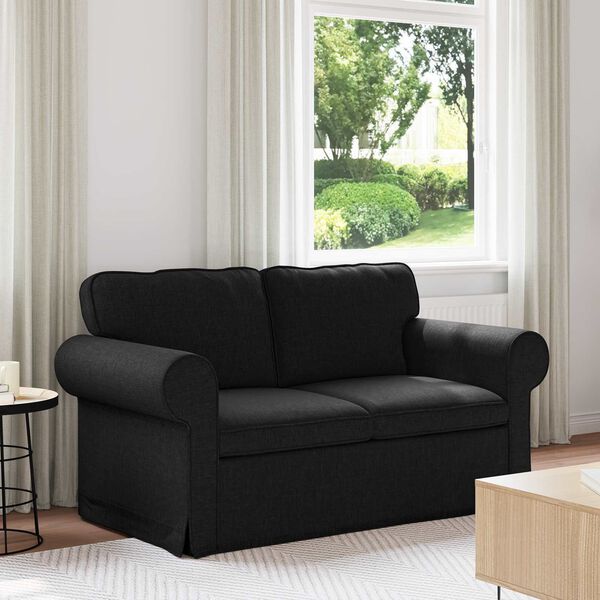 vidaXL Sofa 120cm Black Metal