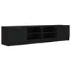 vidaXL TV Cabinet | Set of 2 | Black | Engineered wood | Compact | TV Cabinet