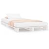 vidaXL Pallet Bed without Mattress White 100x200 cm Solid Wood