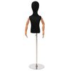 vidaXL Adjustable 120-157 cm Mannequin with Base Unisex PP Black