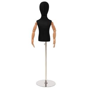 vidaXL Adjustable 120-157 cm Mannequin with Base Unisex PP Black