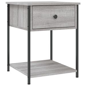 vidaXL Bedside Table Grey Sonoma 44x45x58 cm Engineered Wood
