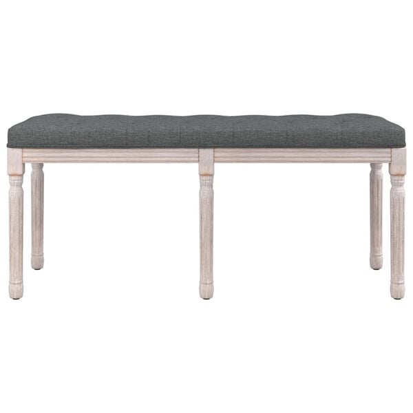 vidaXL Bench Dark Grey 110x40x49 cm Fabric