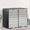 vidaXL Wheelie Bin Storage for 2 Bins Anthracite 136 x 77.5 x 115.5 cm