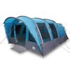 vidaXL Family Tent Tunnel 8-Person Blue Waterproof