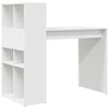 vidaXL Desk with Shelf White 108 x 55 x 103.5 cm Engineered Wood