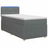 vidaXL Box Spring Bed with Mattress and LED Dark Grey 107 x 203 cm