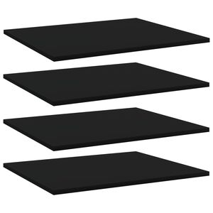 vidaXL Bookshelf Boards 4 pcs Black 60x50x1,5 cm Engineered Wood
