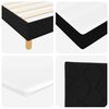 vidaXL Box Spring Bed Black and White 137 x 187 cm Fabric