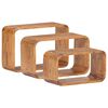 vidaXL Side Tables 3 pcs Solid Acacia Wood Honey Finish