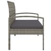 vidaXL Garden Bench with Cushion Grey 105 cm Poly Rattan