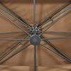 vidaXL Cantilever Garden Parasol with Double Top Taupe 400x300 cm