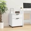 vidaXL Mobile File Cabinet with Wheels White 45x38x54 cm Engineered Wood