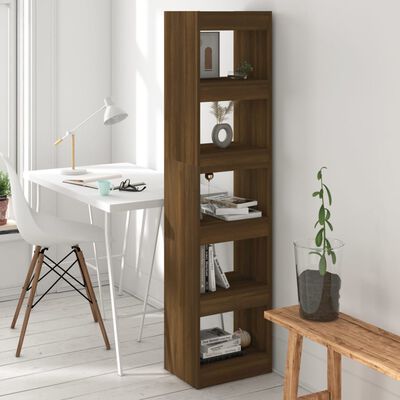vidaXL Book Cabinet/Room Divider Brown Oak 40x30x166 cm