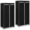 vidaXL Wardrobe | Black | Iron | Medium | Clothing Rack | Rectangular