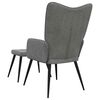 vidaXL Relaxing Chair with a Stool Dark Grey Fabric