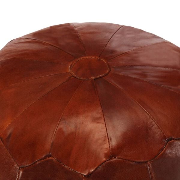 vidaXL Pouffe Tan 40x35 cm Genuine Goat Leather