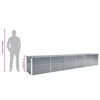 vidaXL Garden Raised Bed Galvanised Steel 480x80x77 cm Grey