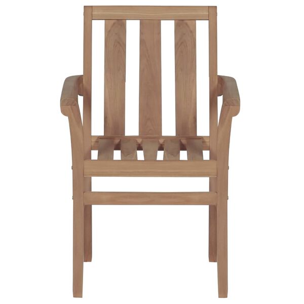 vidaXL Stackable Garden Chairs 8 pcs Solid Teak Wood