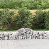 vidaXL Arched Gabion Baskets 11 pcs 200x50x40/60 cm Galvanised Iron