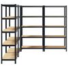 vidaXL 5-Layer Storage Shelves 4 pcs Anthracite Steel&Engineered Wood