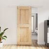 vidaXL Sliding Door with Hardware Set 80x210 cm Solid Wood Pine