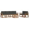 vidaXL Outdoor Sofa Set with Cushion 7 pcs Natural and Anthracite