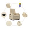 vidaXL Electric Stand up Massage Recliner Chair Cream Fabric