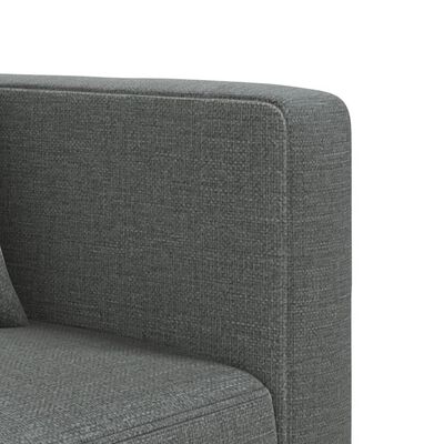 vidaXL L-shaped Sofa Bed Dark Grey 275x140x70 cm Fabric