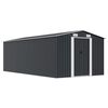 vidaXL Garden Shed 257x489x181 cm Metal Anthracite