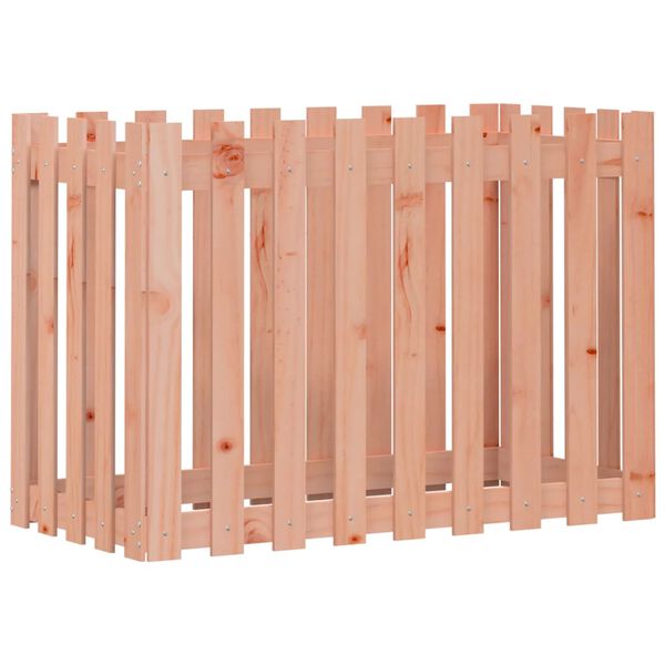 vidaXL Garden Raised Bed with Fence Design 100x50x70 cm Solid Wood Douglas