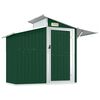 vidaXL Garden Shed Green 270x130x208.5 cm Galvanised Steel