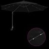 vidaXL Garden Parasol Black 248 x 248 x 148 cm Polyester and Steel