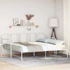 vidaXL Daybed with Trundle without Mattress White 92x187 cm Single Metal