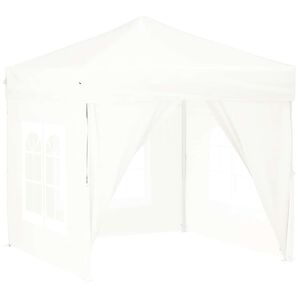 vidaXL Party Tent | White | 210D Oxford fabric | 2x2 m | Foldable