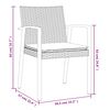 vidaXL Garden Chairs with Cushions 2 pcs Black 56.5x57x83 cm Poly Rattan