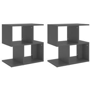 vidaXL Bedside Cabinets 2 pcs Grey 50x30x51.5 cm Engineered Wood