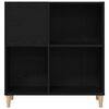 vidaXL Record Cabinet Black Oak 84.5 x 38 x 89 cm Engineered Wood