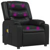 vidaXL Massage Recliner Chair Black Faux Leather