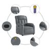 vidaXL Stand up Massage Recliner Chair Grey Faux Leather