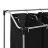 Laundry sorter with 4 bags black grey