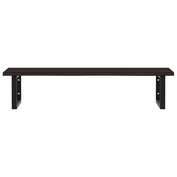vidaXL Basin Shelf Wall Mounted Steel and Solid Wood Oak