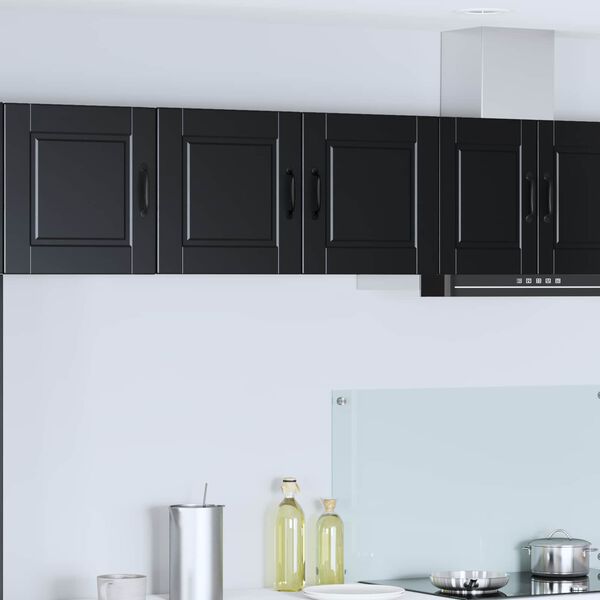 vidaXL Kitchen Cabinet with Door Black 80 x 31 x 40 cm Engineered Wood