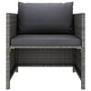 vidaXL 5 Piece Garden Lounge Set with Cushions Poly Rattan Grey
