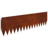 vidaXL Lawn Edging 20 pcs 103 x 30 cm Weathering Steel Rusty